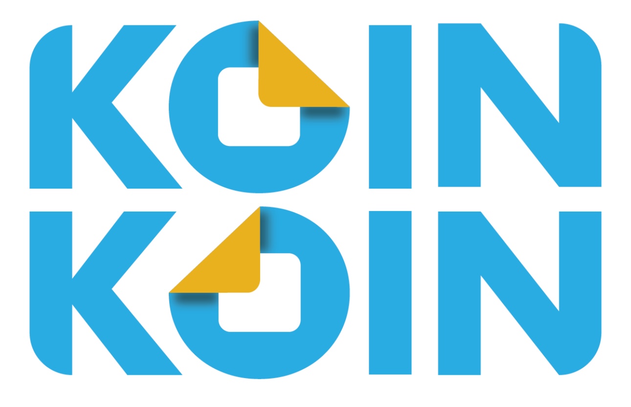 شعار KoinKoin على خلفية بيضاء